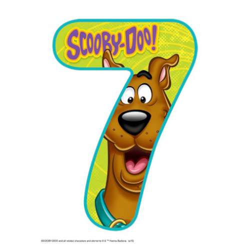 Scooby Doo Number 7 Edible Icing Image - Click Image to Close